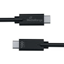 MediaRange USB Type C Cable Charge and Sync USB 3.1 10Gbit 100W Max 1.2m Black MRCS214