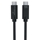 MediaRange USB Type C Cable Charge and Sync USB 3.1 10Gbit 100W Max 1.2m Black MRCS214