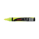 Uni-Ball UniChalk PWE5M Glass Marker Bullet Tip Fluorescent Yellow (Pack of 6) 264622000