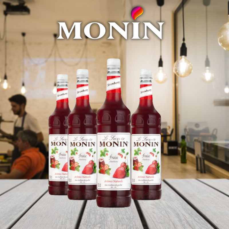 Monin Strawberry/Fraise Coffee Syrup 1 Litre (Plastic)