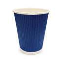 MyCafe Ripple Paper Cup 8oz Navy Blue (Pack of 50) MYC10300