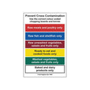 MyCafe Prevent Cross Contam Sign 1.2mm PP 200x300 MYC10675