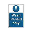 MyCafe Wash Utensils Sign Self Adhesive Vnl 200x300 MYC10695