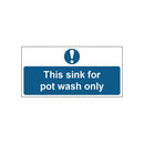MyCafe Sink Pot Wash Sign Self Adhesive Vnl 200x100 MYC10703
