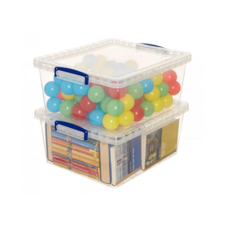 Really Useful Clear Plastic (Nestable) Storage Box 17.5 Litre