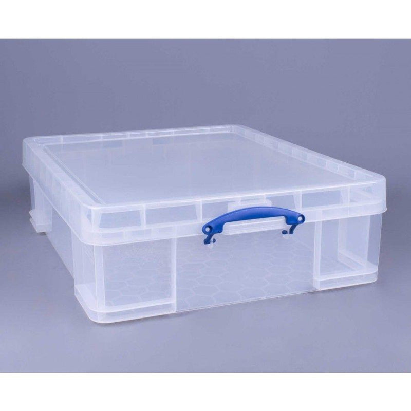 Really Useful 70L Plastic Storage Box W810xD620xH225mm Clear 70C