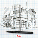 Pentel Pointliner Assorted Sizes Black (Pack of 5) YS20P/5-A