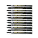Pentel Permanent Marker Super Fine Point Black Pack of 12 NFS410-A