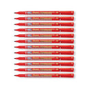 Pentel Permanent Marker Fine Point Red Pack of 12 NM470-B