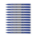 Pentel Permanent Marker Fine Point Blue Pack of 12 NM470-C
