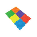 Massage Puzzle Textured Floor Tiles Indoor/Outdoor Use Assorted Bright Colours (Pack of 6) TEXMP6-BR