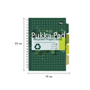 Pukka Pad Recycled Project Book B5 Green (Pack of 3) 6052-REC