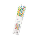 Pukka Party Striped Drinking Straws Assorted (Pack of 50) PTY578