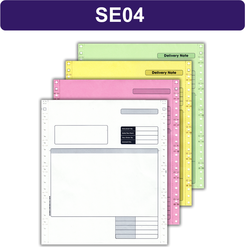 Sage {SAGSC04/SE04} Invoice/Delivery Note, 4 Part Pack of 500