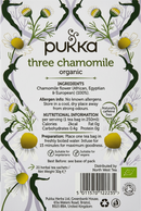 Pukka Tea Three Chamomile Individually Wrapped Enveloped Organic Tea 20's