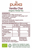 Pukka Tea Vanilla Chai Individually Wrapped Enveloped Tea 20's