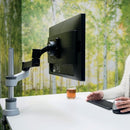 R-Go Zepher 4 C2 Single Monitor Arm Desk Mount Adjustable Black/Silver RGOVLZE4SI