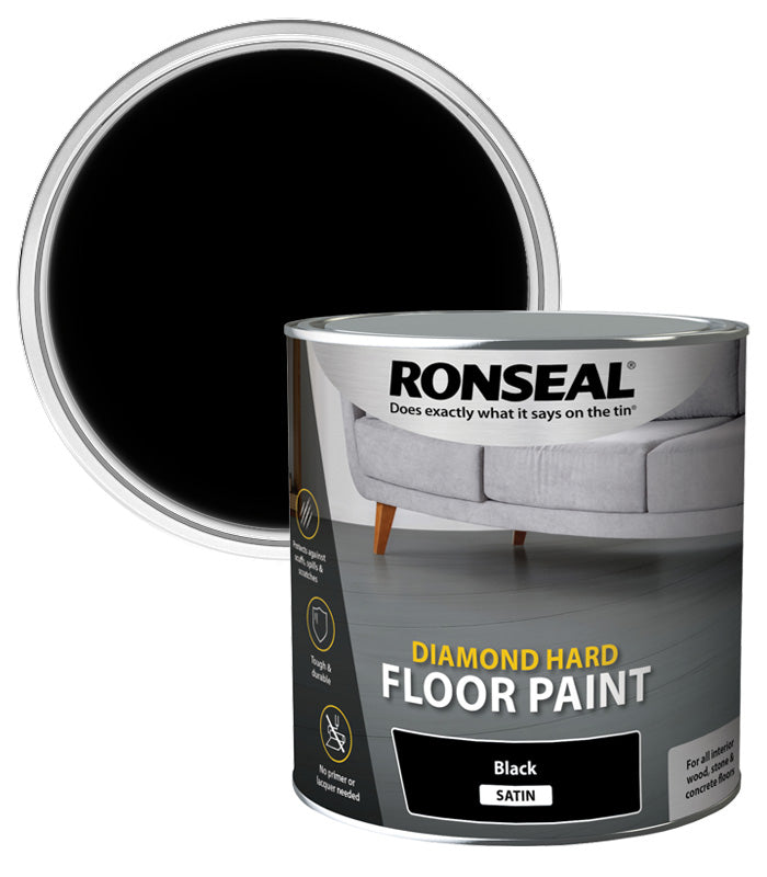 Ronseal 36628 Diamond Hard Flooring Paint, Black – UK Business Supplies
