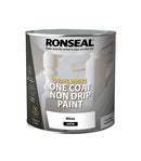 Ronseal Stays White |  One Coat |  Satin Paint |  White | 2.5 Litre