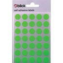 Blick Fluorescent Labels in Bags Round 13mm Dia 140 Per Bag Green (Pack of 2800) RS004158