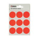 Blick Coloured Labels in Bags Round 29mm Dia 36 Per Bag Red (720 Pack) RS005155