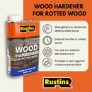 Rustins Wood Hardener For Rotted Wood - 250Ml