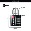 Master Lock 32mm Tsa Combination Padlock Black 40054