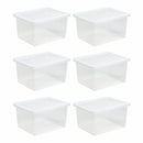 Wham Crystal Clear Plastic Storage Box 37 Litre