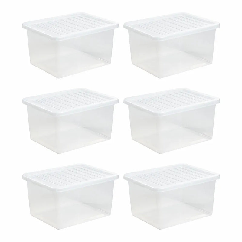 Wham Crystal Clear Plastic Storage Box 37 Litre