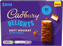Cadbury Delights Soft Nougat Chocolate Bars 3 BOXES x 5 Bars