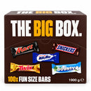 Mars The Big Box Fun Size Chocolate Bars | 1 x 100 Bars | 1.9kg Multipack | Snickers, Bounty, Twix, Bounty etc.