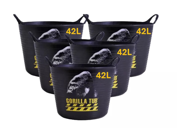 Gorilla Black Recycled Tub Large 42 Litre
