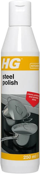 HG Steel Polish, Steel, Chrome & Copper | 3in1 Polish, Cleaner & Protector | 250ml