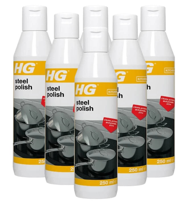HG Steel Polish, Steel, Chrome & Copper | 3in1 Polish, Cleaner & Protector | 250ml