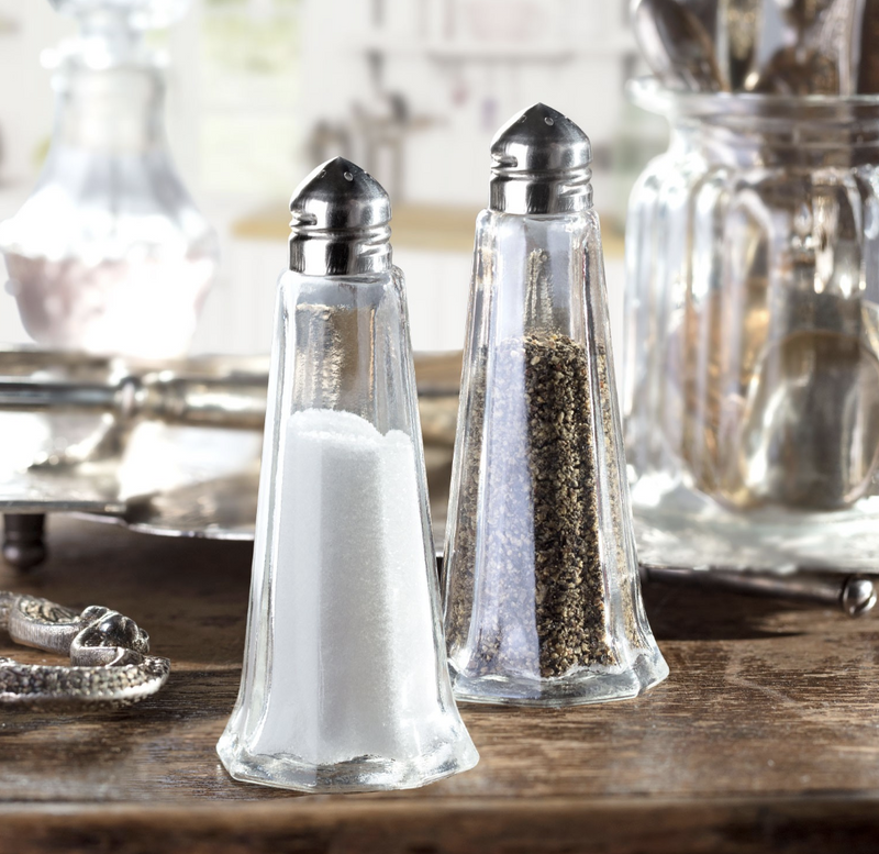 Lighthouse Glass Salt & Pepper Condiment Sets Cafe Restaurant Canteen Home