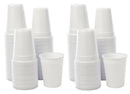 White Plastic 7oz Strong Drinking Tumbler Disposable Cups For Water Coolers