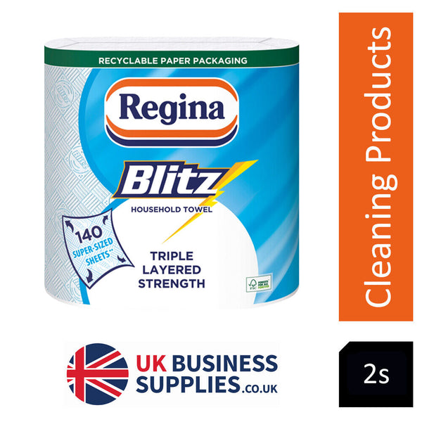 Regina Blitz XL Kitchen Towel {New 140 Sheet 3ply, Twin Pack}