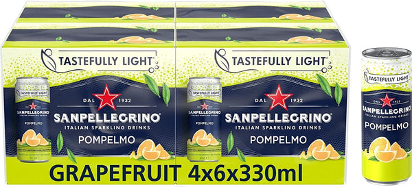 San Pellegrino Sparkling Grapefruit (Pompelmo) Cans 24x330ml
