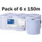 Tork 128107 Centrefeed Rolls Blue 2 Ply 6x150m