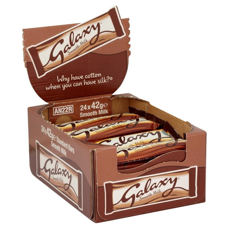 Galaxy Smooth Milk Chocolate Bars (Pack of 24) 42g