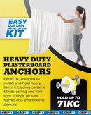 Gripit Yellow Curtain Kit - Pack of 6 - Heavy Duty Plasterboard Fixings 71kg