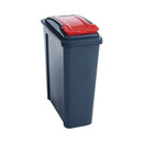 Vfm Recycling Bin with Lid 25 Litre Red 384285