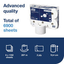 Tork SmartOne Toilet Roll 2-Ply White 1150 Sheets (Pack of 6) 472242