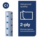 Tork C1 Couch Roll 2-Ply 54m Blue (Pack of 9) 152250