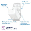 Tork T6 Twin Mid-Size Toilet Roll Dispenser White 557500