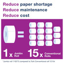 Tork T1 Jumbo Toilet Paper Roll Advanced 2-Ply White 1700 Sheets (Pack of 6) 110246