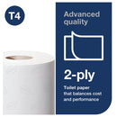 Tork T4 Conventional Toilet Paper Roll Advanced 2-Ply White 320 Sheets (Pack of 36) 100320