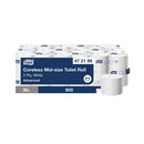 Tork T7 Coreless Mid-Size Toilet Roll Advanced 2-Ply White 900 Sheets (Pack of 36) 472199