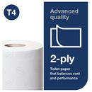 Tork T4 Conventional Toilet Roll Advanced 2-Ply White 200 Sheets (Pack of 36) 100200