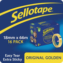 Sellotape Original Golden Tape 18mmx66m (16 Pack) 1443252